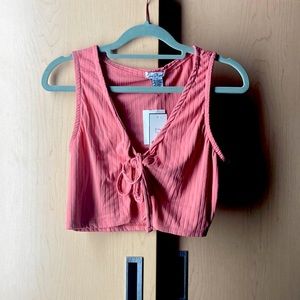 Lace up women’s crop top